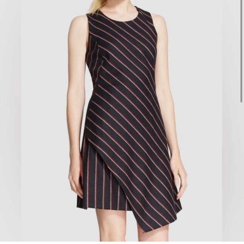 Rebecca Minkoff One Shoulder Black And Red Dress